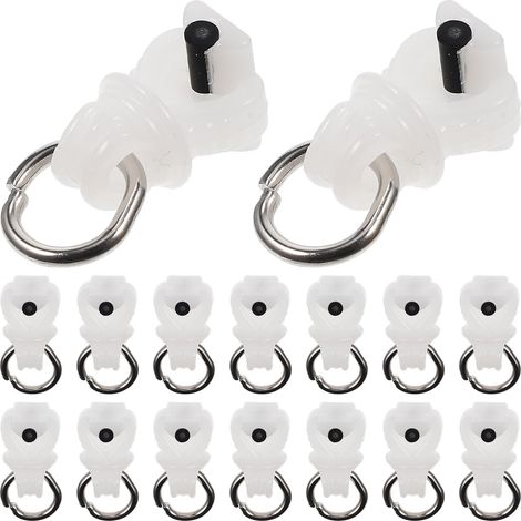 CCYKXA100pièces Galets De Rail De Rideau Glisseurs Flexibles Pour Coulisse De Rideau De Draperie Roues De Rail De (1/5)