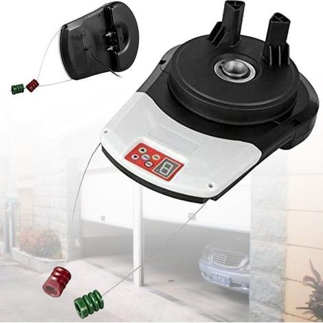 Moteur d'ouverture de porte à rouleaux automatique avec 2 télécommandes,Moteur de porte à rouleaux de garage automatique,Ouverture de porte à rouleaux