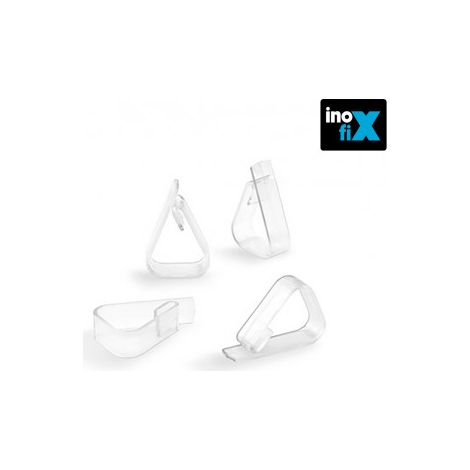 Pinza sujeta mantel transparente 1190-0-000 Blíster 4 unidades INOFIX