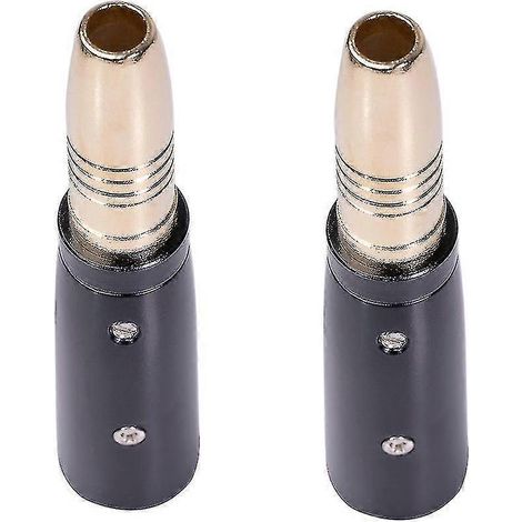 Deux adaptateurs XLR mâle 3 broches vers femelle 6,35 mm, compatibles avec les microphones et les haut-parleurs. (1/5)