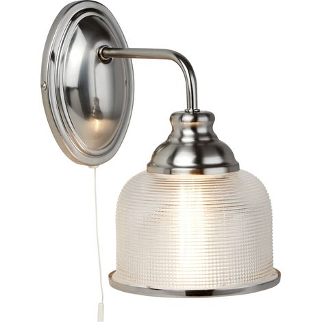 Applique Contemporanea Bistrot Ii Acciaio Argento Vetro Trasparente 1 Luce E27 (1/5)