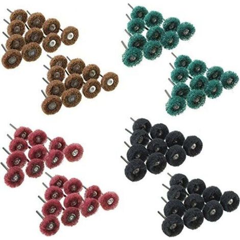 [JAMAIS UTILISÉ]80 pièces disque de polissage abrasif tampons de polissage marron 1 "80 grain 150 grain 240 grain 300 grain 80 pièces pour outils rotatifs DremelDisques de polissage (1/4)