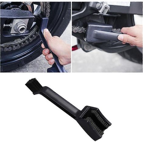 Nettoyeur de chaîne de vélo compatible, 1 brosse de nettoyage noire (1/5)