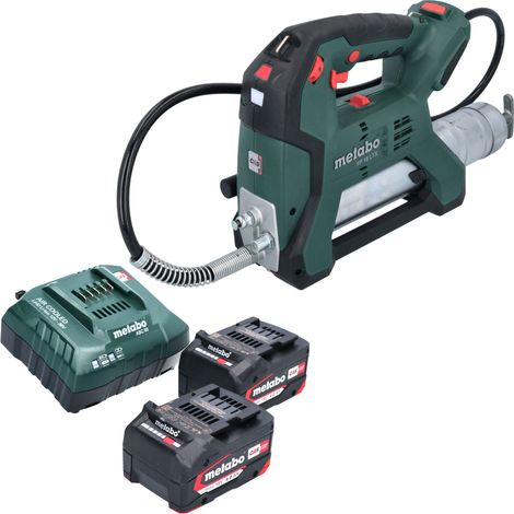 Pompa per grasso a batteria Metabo FP 18 LTX 18 V 690 bar + 2 batterie 4,0 Ah + caricabatterie (1/5)