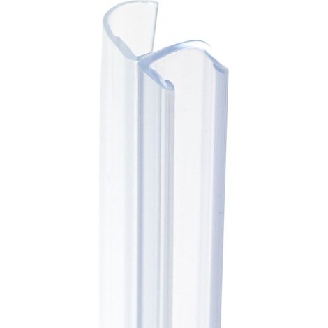 Schulte – Joint d'étanchéité vertical translucide pour pare-baignoire – Longueur 1600 mm – Compatible verre 5 mm – Recoupable pour ajustement