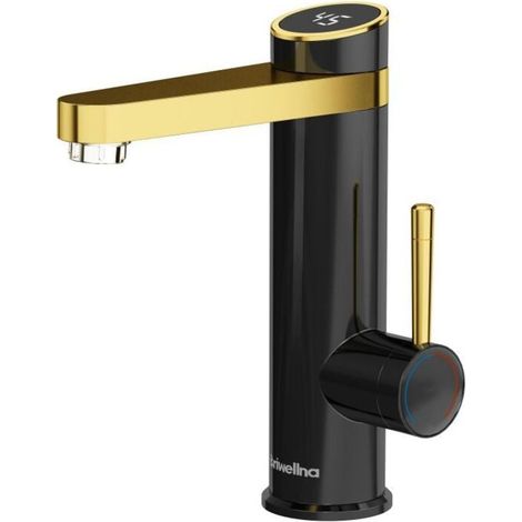 ZVD-Robinet de cuisine, robinet électrique 3200W salle de bain affichage numérique LED robinet de lavabo mitigeur monocommande robinet (1/4)