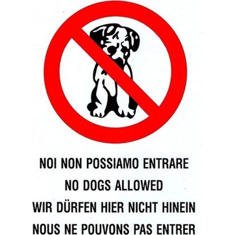 Panneau Adhésif En Métal Panneau D'interdiction D'accès Aux Chiens Panneau De Signalisation Plaque De Signalisation (1/2)