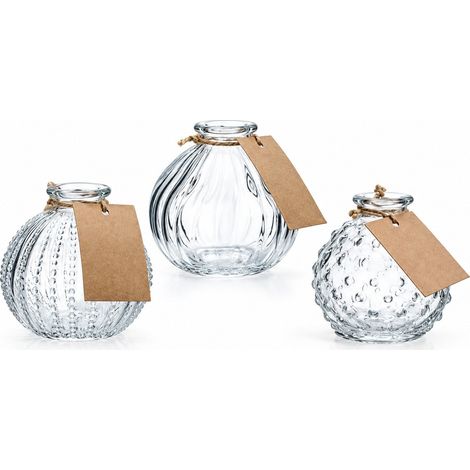 Ad Trend Vaso in Vetro Trasparente D 9 Cm H 9 Cm 1 Pz – Ideale per Bomboniere ed Eventi (1/2)