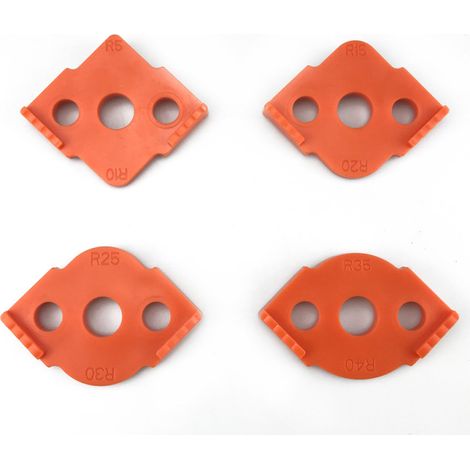 Gabarits de fraisage pour rayon de courbure (lot de 4) - Machine à découper et fraiser les angles courbes (1/5)