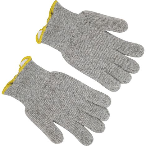 Gants de protection thermique en coton isolé, résistants jusqu'à 250°C, paire grise (1/5)
