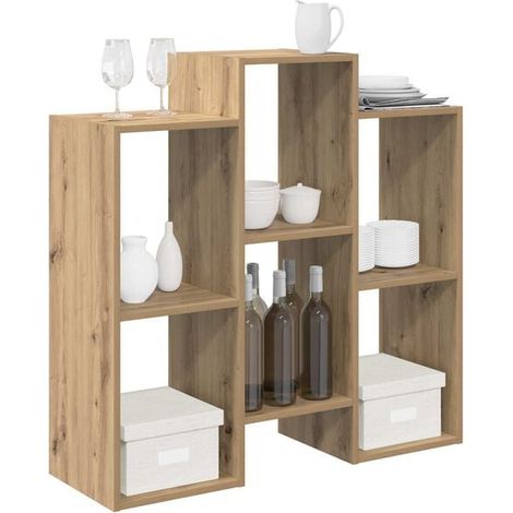 Buffet Bas de Cuisine en Chêne Massif, Meuble de Rangement 90 x 30 x 90 cm avec Étagères Ajustables, Enfilade Rustique pour Salle à Manger et Salon (1/5)