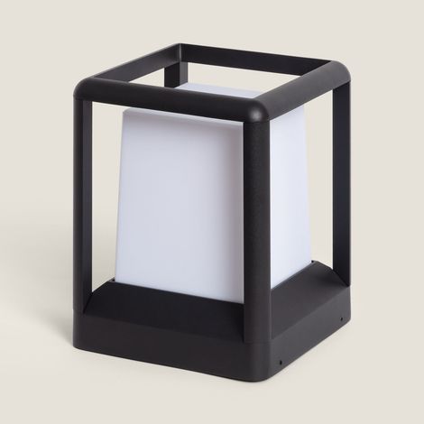 Baliza Sobremuro Exterior E27 Casquillo Gordo Aluminio 21cm Indo Negro