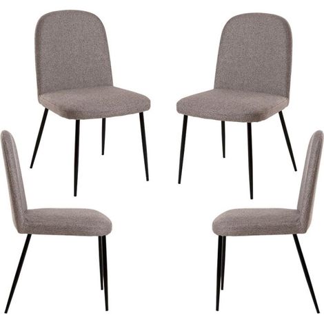 Packs Sillas Comedor - Pack 4 Sillas Libry Tela - Gris (1/5)
