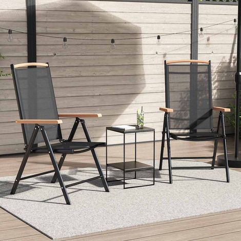 Maison Exclusive - Klappstühle, 2 Stück, Aluminium und Textilene, (1/5)