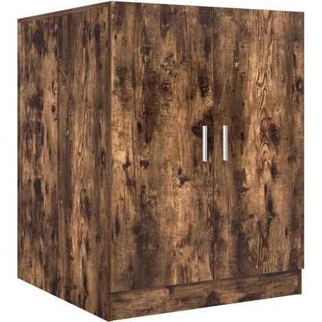 Meuble pour machine à laver, chêne fumé, 71 x 71,5 x 91,5 cm (1/5)