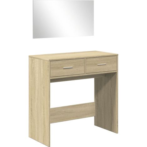 Maison Exclusive - Toeletta con Specchio Rovere Sonoma 80x39x80 cm