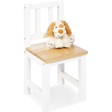 Pinolino Sedia per bambini Fenna in legno massello, altezza seduta 29 cm, per bambini dai 2 ai 7 anni, laccato bianco e trasparente (1/3)