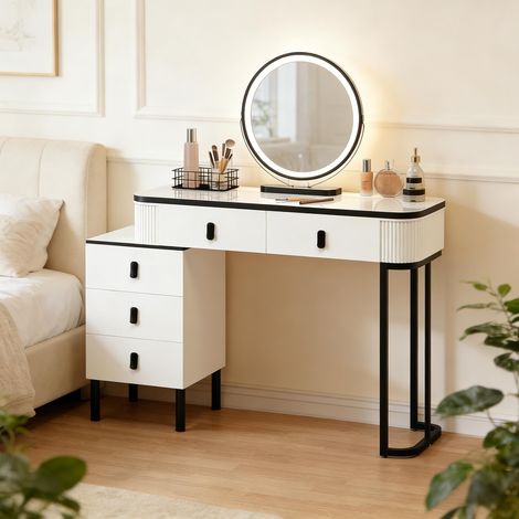 Bureau chic,coiffeuse avec tiroir,table de bureau,coiffeuse élégante (uniquement avec table de maquillage)
