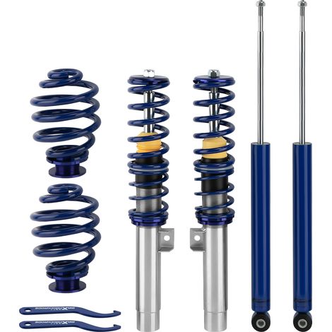 Maxpeedingrods – Amortisseurs combinés filetés BMW 3 E46 Berline/Coupé 1998-2006 – Hauteur ajustable 35-75mm – Double tube – Ressorts haute performance