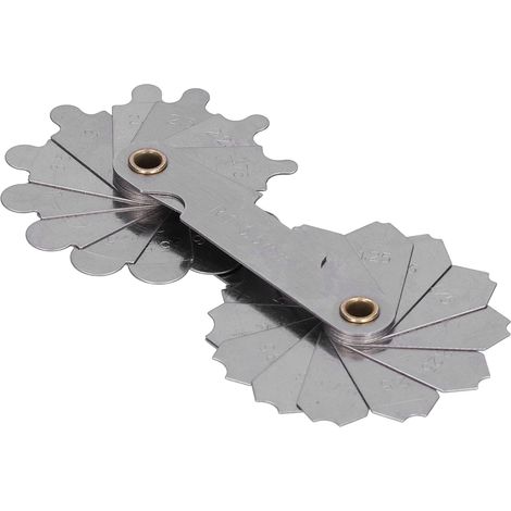 Gabarit de filetage métrique impérial pour pas de vis, en acier inoxydable industriel, R1-6,5 mm (1/5)