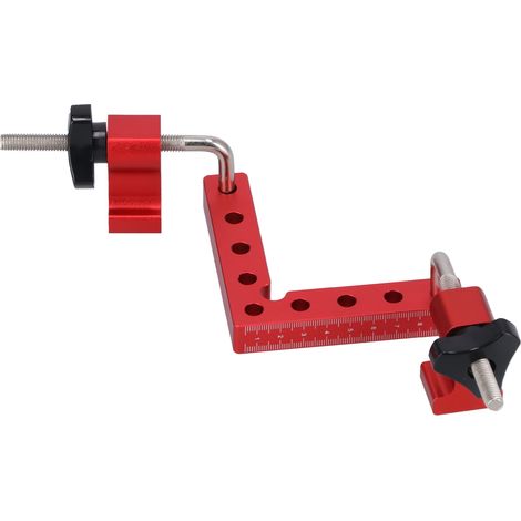 Équerre de positionnement 90° 100mm, 2 ensembles de serre-joints d'assemblage pour menuiserie, gabarit de fixation à angle droit, accessoires de travail du bois, outil de précision. (1/5)