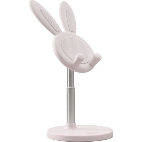 Support téléphone Lapin Mignon Pliable Hauteur Angle Réglable Support Tablette Blanc Bureau Maison (1/5)