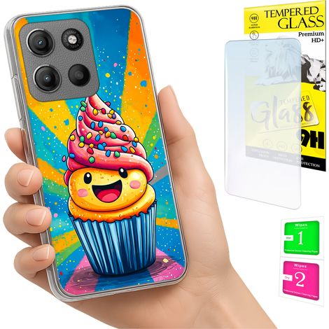 Funda para Motorola Moto G15 Photo Case Back Cake + cristal (1/5)