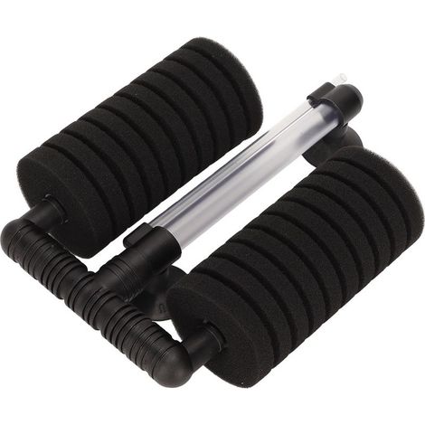Filtre Éponge Double pour Aquarium – Bio, Détachable, 2 Ventouses, Idéal Eau Douce & Marine (1/5)