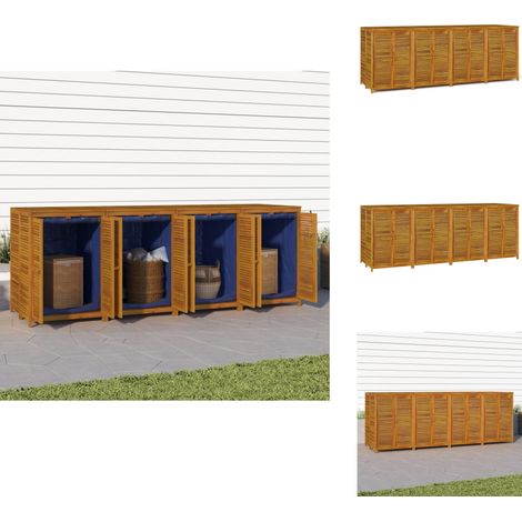 Gartenbox 280x87x104 cm Massivholz Akazie - Gartenaufbewahrung - Holzkiste - Gartenbox - Outdoor Möbel - Gartenorganisation (1/5)