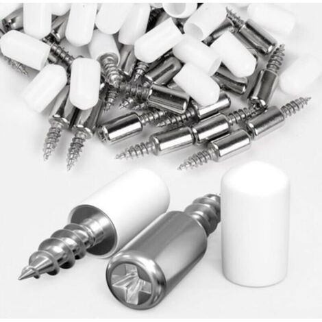 120 Pièces Taquet Étagère ø7,5 mm avec Protection en Caoutchouc Blanc, Support Étagère pour Armoire Étagère (1/5)