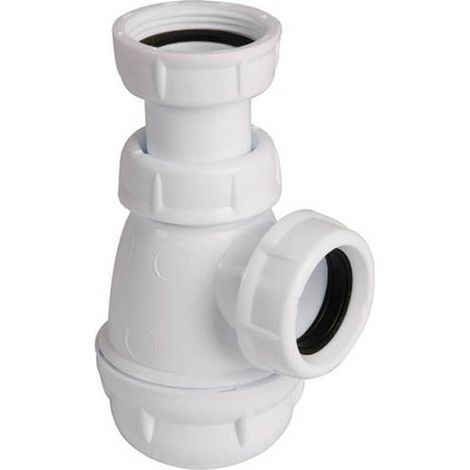 Nicoll – Siphon de bidet réglable en hauteur – Sortie joint conique Ø32 mm – Écrous ergonomiques pour montage rapide – Norme NF EN 274 (1/2)