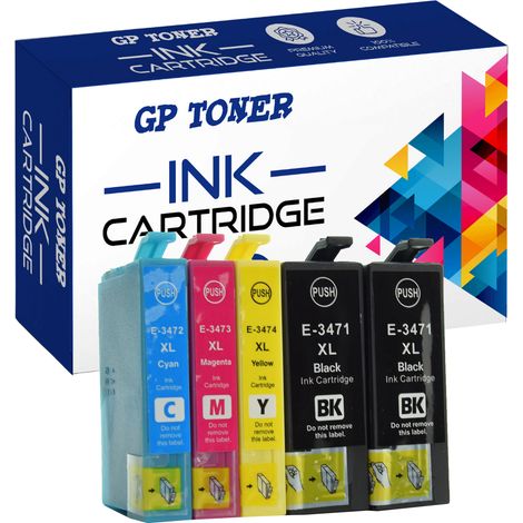 5 cartouches d'encre pour Epson 34XL GP-E3476CMYKK (1/5)