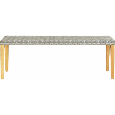 Maison Exclusive - Panca da Giardino 80 cm in Polyrattan Grigio (1/5)