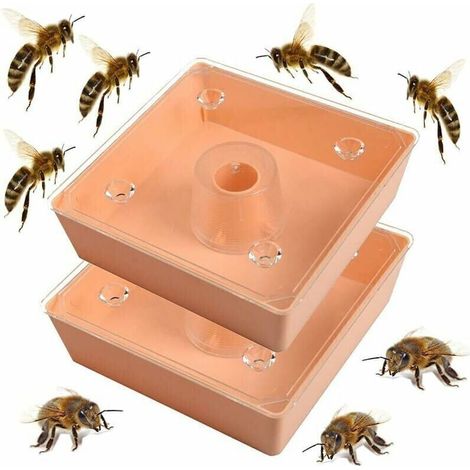 2 nourrisseurs rapides pour abeilles, matériel apicole, outils d'apiculteur, nourrisseur à couvercle carré pour ruche - AquaForge
