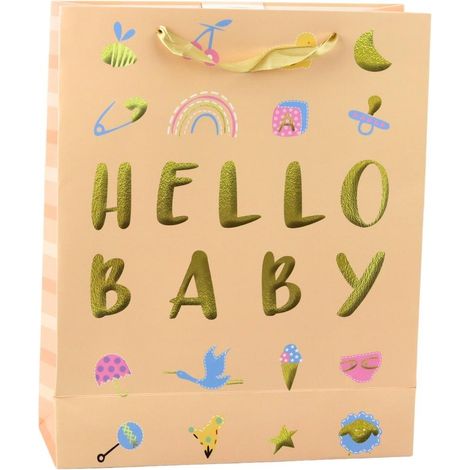 Bolsa de regalo Hello Baby de 32x26x10cm