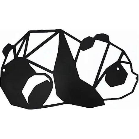 Metallschild mit Panda-Tiermotiv, Wanddekoration, Ornament, Bastelbedarf