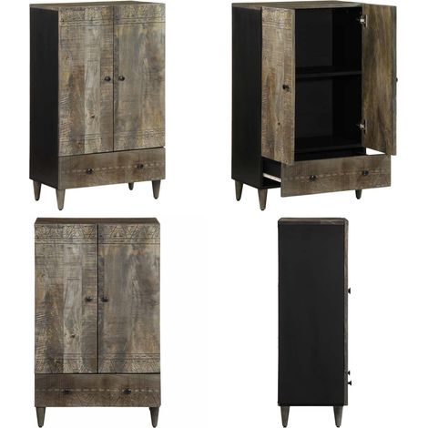vidaXL Buffet 60x33x110 cm bois de manguier massif (1/5)