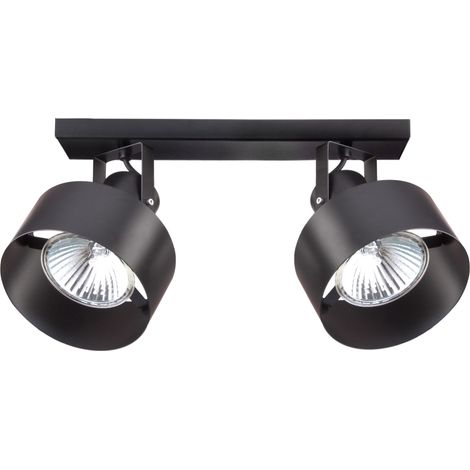 Plafonnier 2 spots noir E27 15W Rif Plus Sigma Lighting