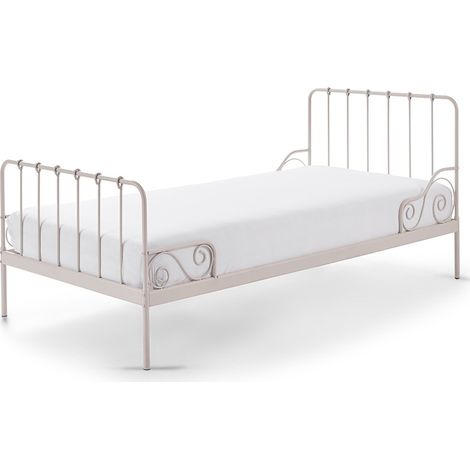 Lit simple métal rose Alice 90x200 (1/3)