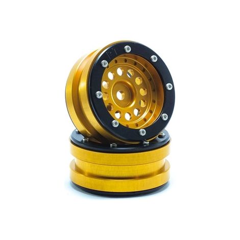 Beadlock Wheels PT-Bullet Gold/Black 1.9