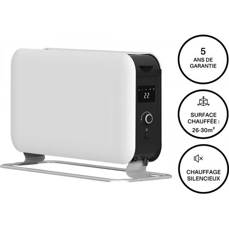 Chauffage électrique instantané 2200W – Efficacité rapide de chauffe – Ventilateur intégré pour meilleure distribution – Design scandinave – Mill
