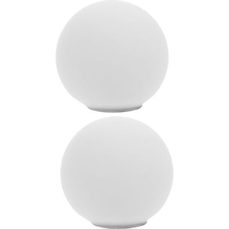 Set of 2 White G9 Glass Lampshades, Spherical, for Pendant and Wall Lights, Modern Style (1/5)