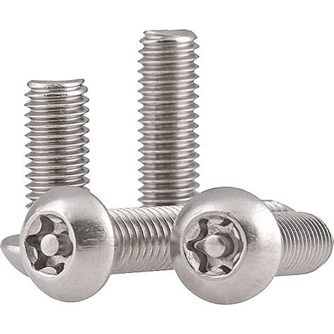 Vis à tête cylindrique - boulons, vis à tête ronde pour métaux, vis en acier inoxydable, 50 pièces (M3×6mm) (1/3)