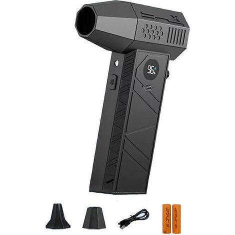 Ventilateur Turbo Fan C6 35000 tr/min avec moteur sans balais, éclairage LED et indicateur de charge, batterie amovible de remplacement. (1/5)
