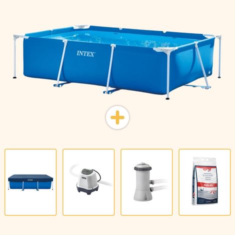 Intex Piscine Tubulaire Rectangulaire - 300x200x75 cm - 5-pièces SCB53 (1/5)
