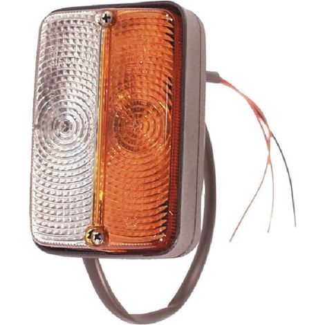 Luz de galib贸 e intermitencia hal贸gena frontal'rectangular 12 V 谩mbar / transparentee atornillable 120 x 56 x 80 mm Cobo COBO (1/2)