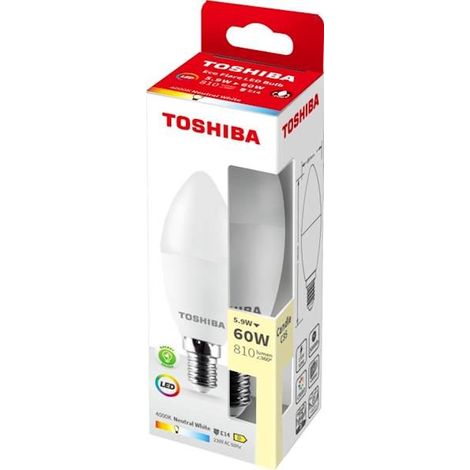 BOMBILLA LED TOSHIBA ECOFLARE C35 E14 5.9W 4000K