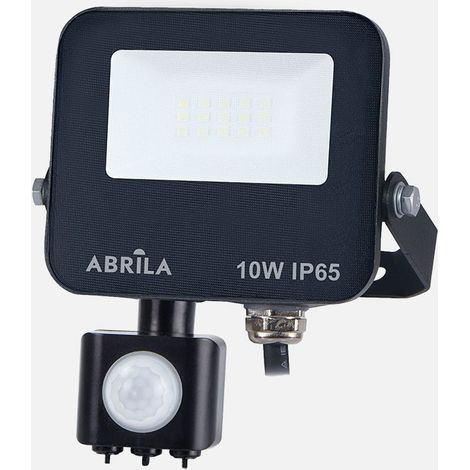 Projecteur LED Boiro avec capteur 10W 6500K noir IP65