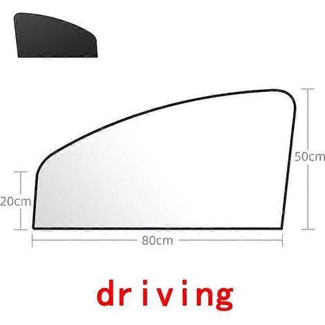 Pare-soleil magnétique pour vitres de voiture, rideau magnétique, protection UV, visière de protection solaire pour vitres latérales, film pare-soleil en maille, 1 pièce (1/5)