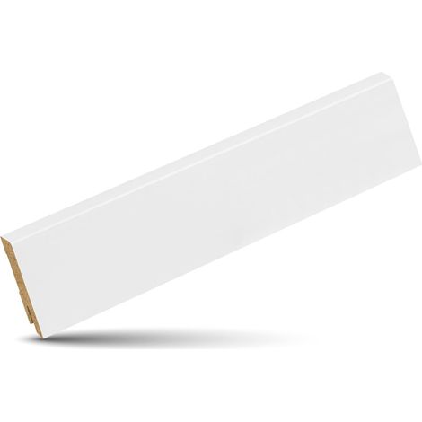 KGM Sockelleiste Modern abgeschrägt weiß MDF 16 x 58 mm 2,4 m